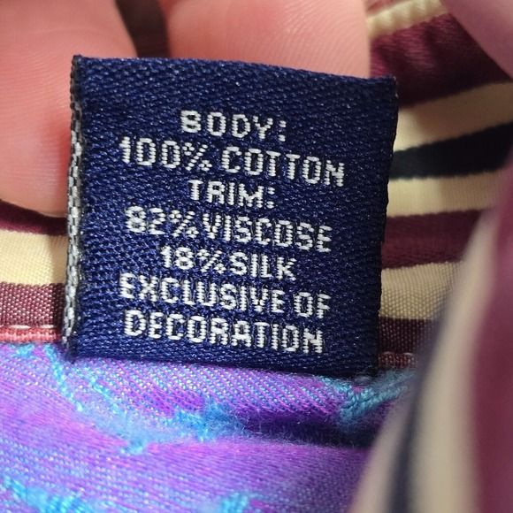 Robert Graham Shirt Mens Medium Striped Button Up Long Sleeve Flip Cuffs Office‎ - Picture 7 of 11